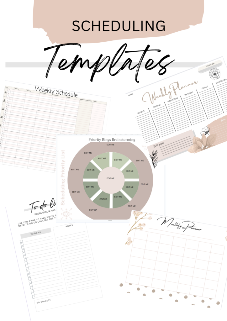 speech therapy visual schedule templates